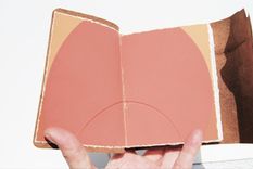 Leather Bound Journal Handmade Travel Adventure Diary Silkscreen Art Notebook 3 small