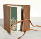 Handmade Bound Leather Journal Copper Travel Diary Silkscreen Tree Art Notebook 1 small