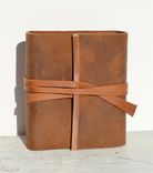 Handmade Bound Leather Journal Copper Travel Diary Silkscreen Tree Art Notebook 3 small