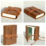 Handmade Bound Leather Journal Copper Travel Diary Silkscreen Tree Art Notebook 4 small