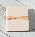 Leather Bound Pocket Journal Natural Finish Travel Diary Purple Silkscreen Art Notebook 5 small