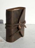 Leather Bound Journal Louisiana Handmade Mini Pocket Diary Silkscreen Art Book 2 small