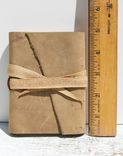 Leather Bound Journal Handmade Pocket Travel Diary Art Notebook Silkscreen 1 small