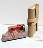 Leather Bound Journal Handmade Pocket Travel Diary Art Notebook Silkscreen 3 small