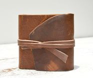 Handmade Leather Bound Pocket Notebook Mini Travel Diary Art Sketch Book 2 small