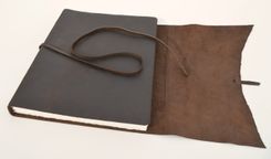 Large Brown Leather Bound Journal Ledger Custom–Made-To Order Planner 5 small