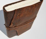 Distressed Pig Skin Leather Bound Travel Adventure Journal Ledger Planner 1 small