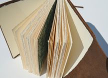 Distressed Pig Skin Leather Bound Travel Adventure Journal Ledger Planner 3 small