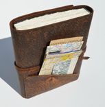 Distressed Pig Skin Leather Bound Travel Adventure Journal Ledger Planner 4 small