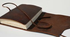Distressed Pig Skin Leather Bound Travel Adventure Journal Ledger Planner 6 small