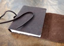 Brown Bull Hide Leather Bound Adventure Cowboy Journal Diary 5 small