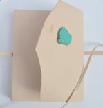 Handmade White Leather Bound Journal Desert Motif Expedition Travel Diary Notebook Ledger 2 small