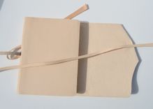 Handmade White Leather Bound Journal Desert Motif Expedition Travel Diary Notebook Ledger 4 small