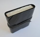 Custom Handmade To Order Bound Black Leather Journal Diary Notebook 3 small