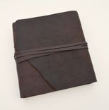 Dark Brown Bull Hide Leather Bound Cowboy Journal Diary 2 small