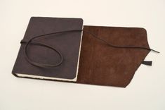 Dark Brown Bull Hide Leather Bound Cowboy Journal Diary 5 small