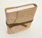 Custom Buckskin Leather Bound Travel Journal Diary Notebook Day Planner 3 small