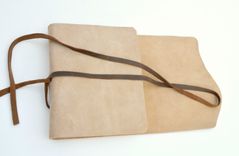 Custom Buckskin Leather Bound Travel Journal Diary Notebook Day Planner 5 small