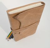 Custom Handmade-To-Order Elegant Brown Leather Journal Diary Art Notebook Planner 1 small