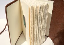 Leather Bound Handmade Photography Journal Day Planner Ledger Diary Sleeve 6 small