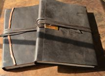 Elegant Chic Handmade Leather Bound Lined Journal Luxury Book Set 3 small