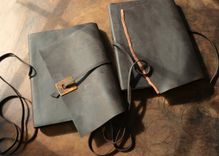 Elegant Chic Handmade Leather Bound Lined Journal Luxury Book Set 1 small