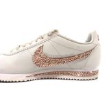 Nike Crystallized Classic Cortez Women's Sneakers Bling European Crystals Bedazzled Rose Gold 2 small