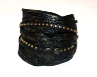 Leather Wrap Bracelet With Studded Metal Detail 1 small