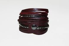 Leather Wrap Bracelet With Studded Metal Detail 2 small