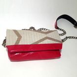 Leather And Textile Crossbody Handbag 1 small