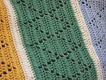 Crochet Striped Baby Blanket 2 small
