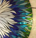24 In. Any Color- 4 Week Lead Time Floral Handmade Glass Mosaic Mirror 2 small