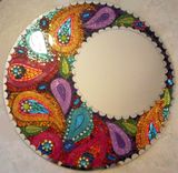 Paisley 24" Stained Glass Mosaic Mirror 3 small