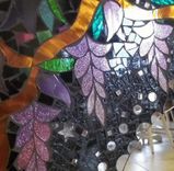 Mosaic Mirror Large Glitter Stained Glass 30 X 30 2 small