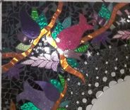 Mosaic Mirror Large Glitter Stained Glass 30 X 30 4 small