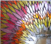 24" X 24" Mosaic Mirror Sunburst Stained Glass 4 small