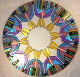 Mosaic Mirror Colorful Stained Glass Round 1 small