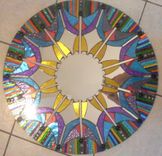 Mosaic Mirror Colorful Stained Glass Round 4 small