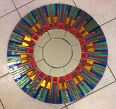 Mosaic Mirror Clearance Fiesta Stained Glass Round 1 small