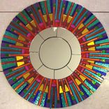 Mosaic Mirror Clearance Fiesta Stained Glass Round 2 small