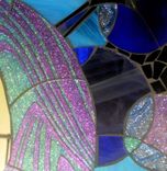 Mosaic Mirror Moon Handmade Glitter Glass 1 small