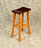 Asian Stool In Walnut & White Oak 1 small