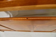 Curly Cherry Frame And Panel Queen Bed 2 small