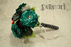 Custom Paper Flower Wedding Bridal Bouquet 1 small