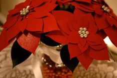 Custom Paper Poinsettia Bouquet 1 small