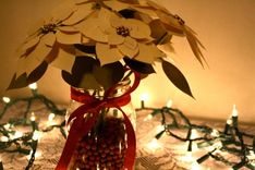 Custom Paper Poinsettia Bouquet 2 small