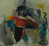 Mixed Media Abstract Paintings On Canvas Using Oils, Abstracts, Photos, Graphite, Sharpie Pens 2 small