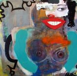 Mixed Media Abstract Paintings On Canvas Using Oils, Abstracts, Photos, Graphite, Sharpie Pens 7 small