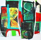 Abstract Oil And Enamal Paintings On Canvas 1 small