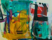 Oil And Acrylic W/ Mixed Media Paintings On Paper And Photo Paper 2 small